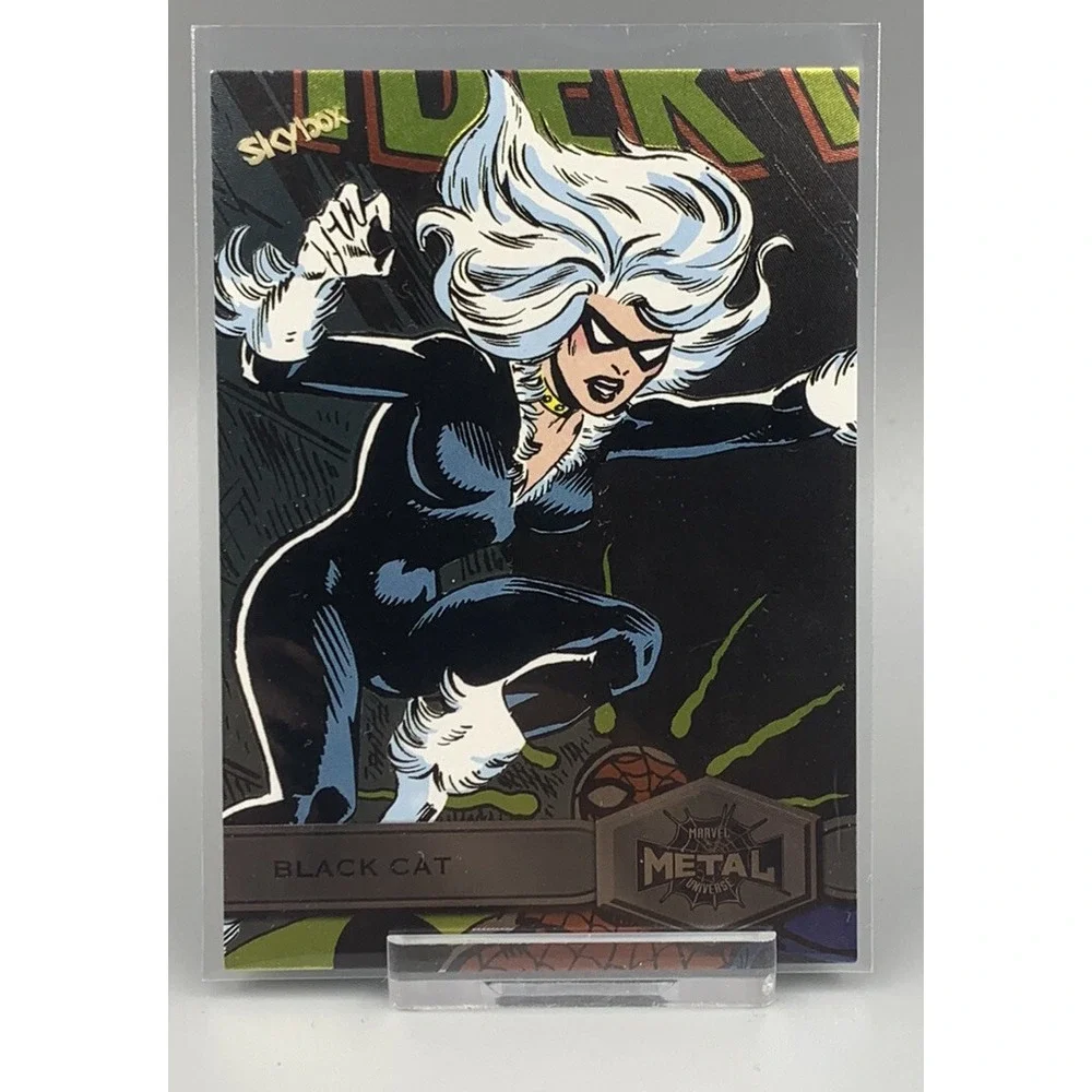 2021 SKYBOX MARVEL METAL UNIVERSE SPIDER-MAN HIGH‎ SERIES #110 BLACK CAT 🔥🔥